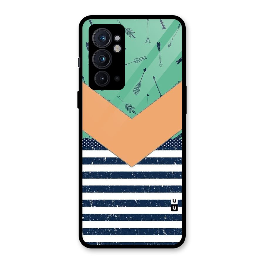Arrows and Stripes Glass Back Case for OnePlus 9RT 5G
