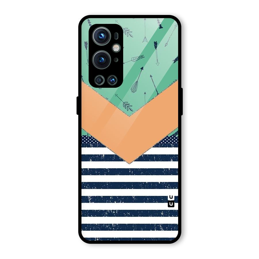 Arrows and Stripes Glass Back Case for OnePlus 9 Pro