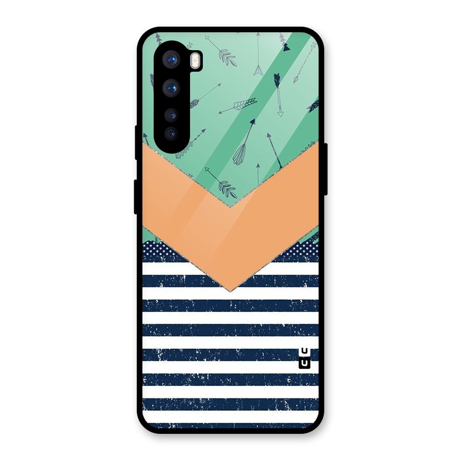 Arrows and Stripes Glass Back Case for OnePlus Nord