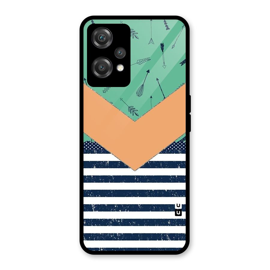 Arrows and Stripes Glass Back Case for OnePlus Nord CE 2 Lite 5G