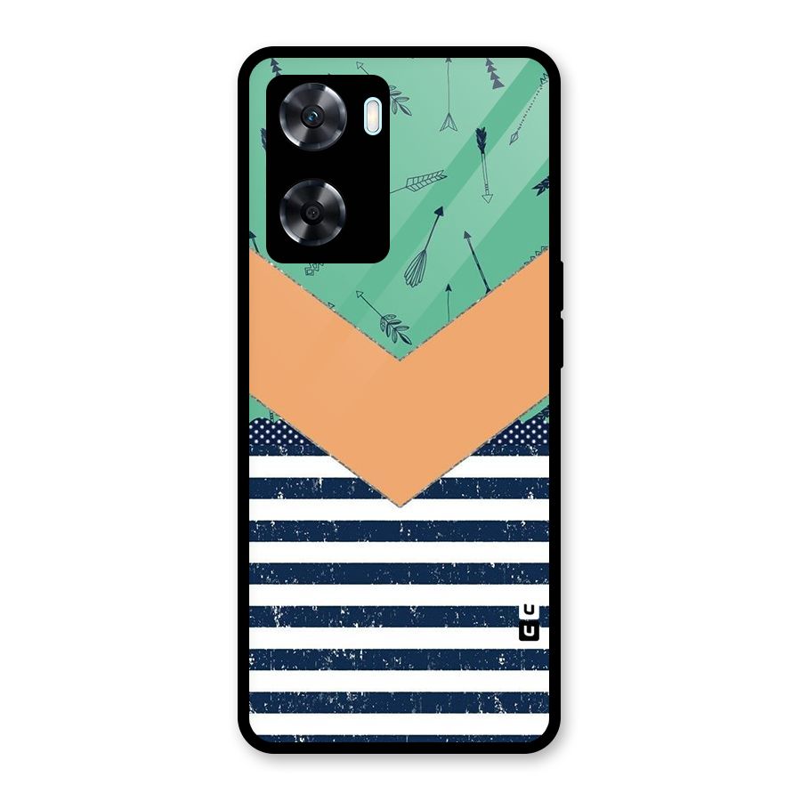 Arrows and Stripes Glass Back Case for Oppo A77