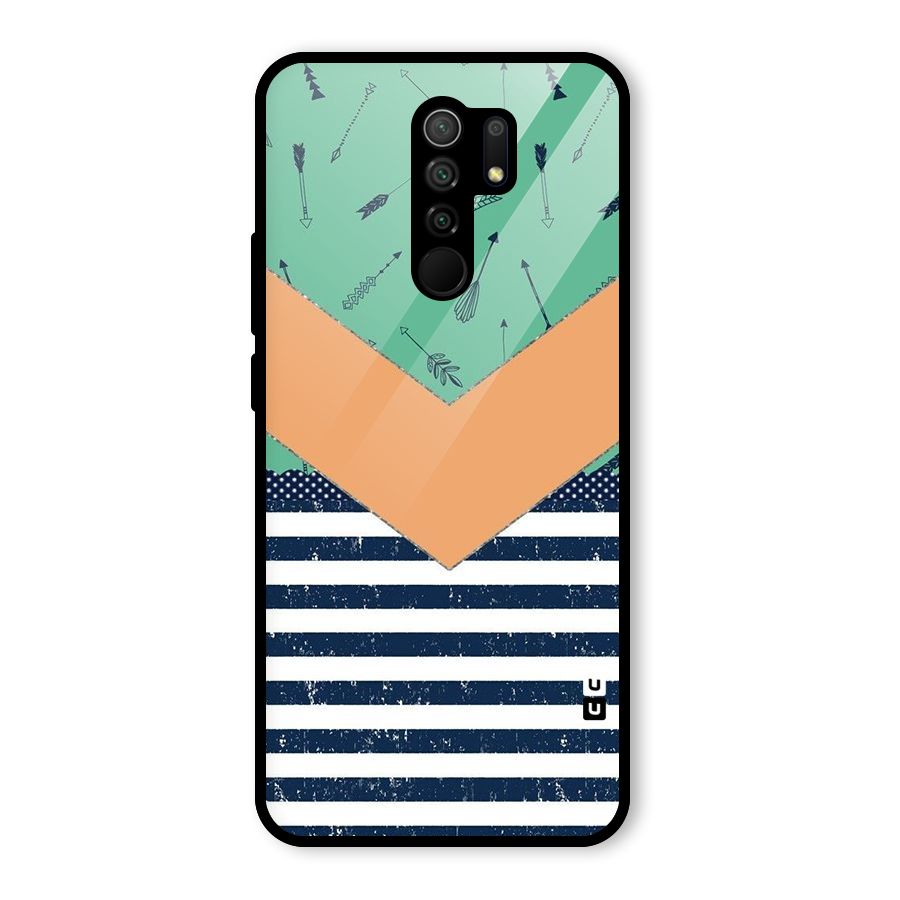 Arrows and Stripes Glass Back Case for Poco M2