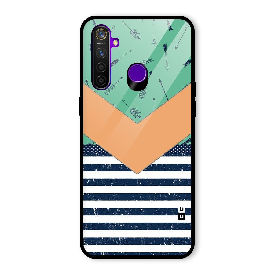Arrows and Stripes Glass Back Case for Realme 5 Pro