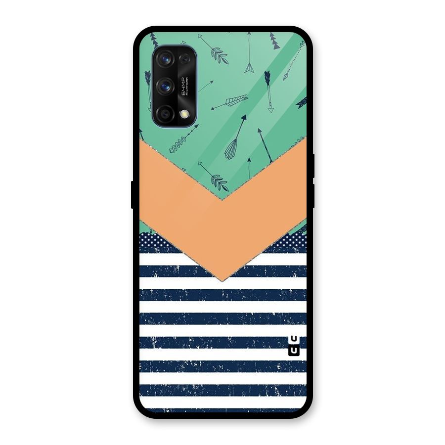 Arrows and Stripes Glass Back Case for Realme 7 Pro