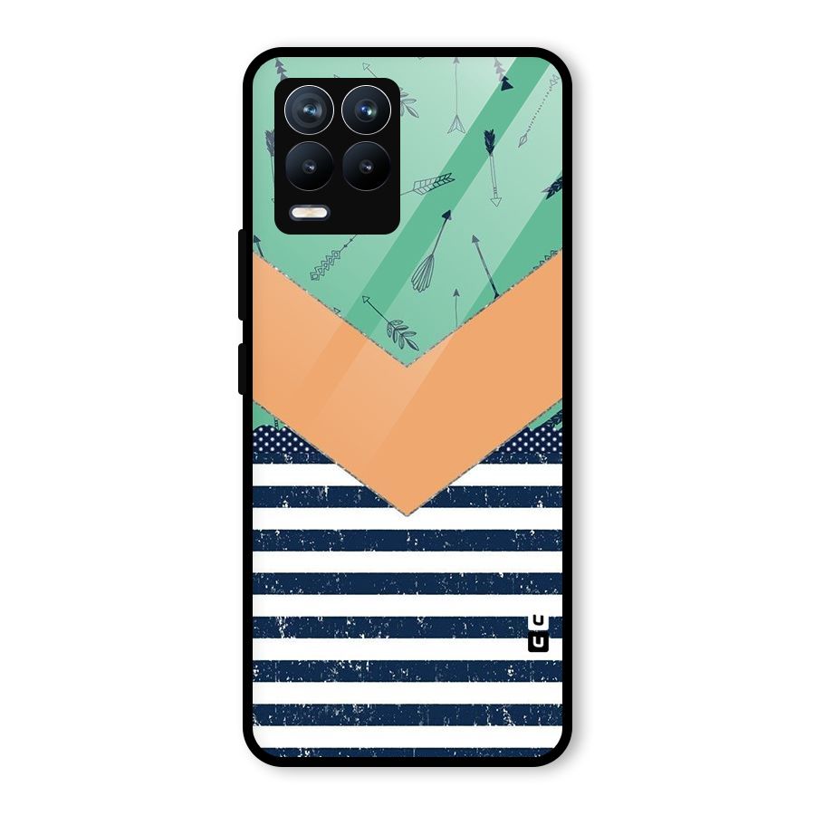 Arrows and Stripes Glass Back Case for Realme 8 Pro