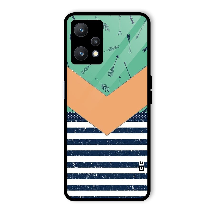 Arrows and Stripes Glass Back Case for Realme 9 Pro 5G