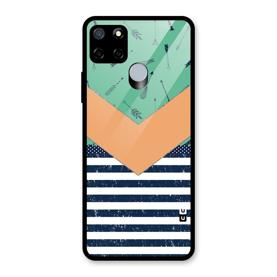 Arrows and Stripes Glass Back Case for Realme C12