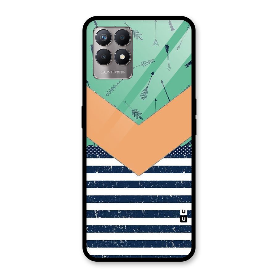 Arrows and Stripes Glass Back Case for Realme Narzo 50