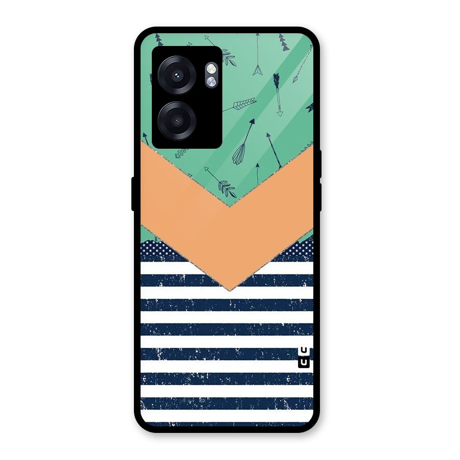 Arrows and Stripes Glass Back Case for Realme Narzo 50 5G