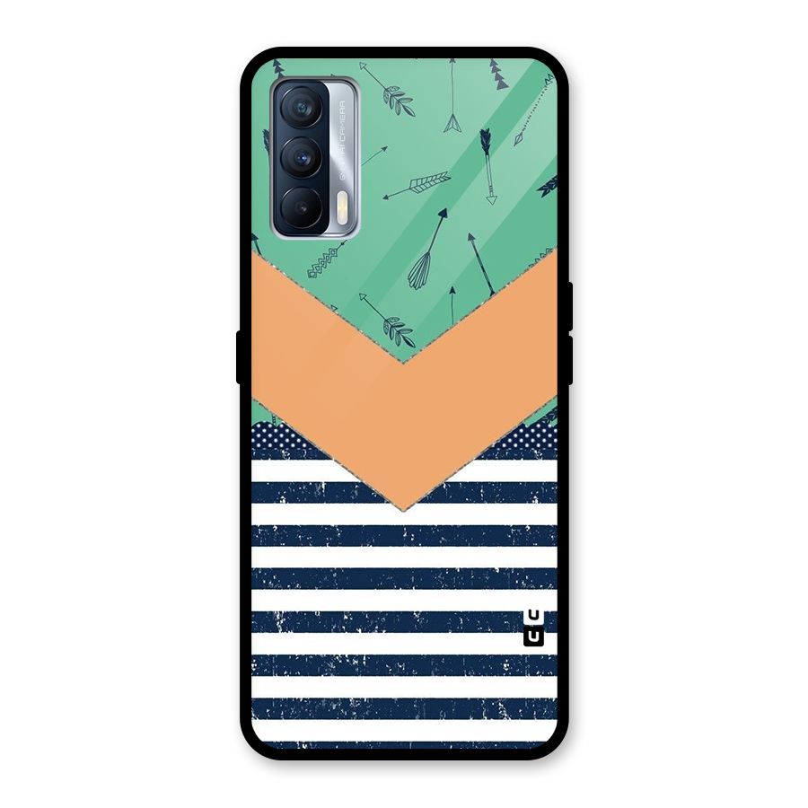 Arrows and Stripes Glass Back Case for Realme X7