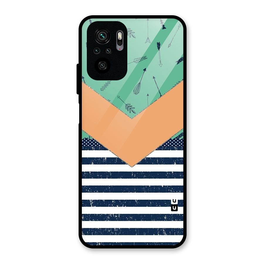 Arrows and Stripes Glass Back Case for Redmi Note 10S
