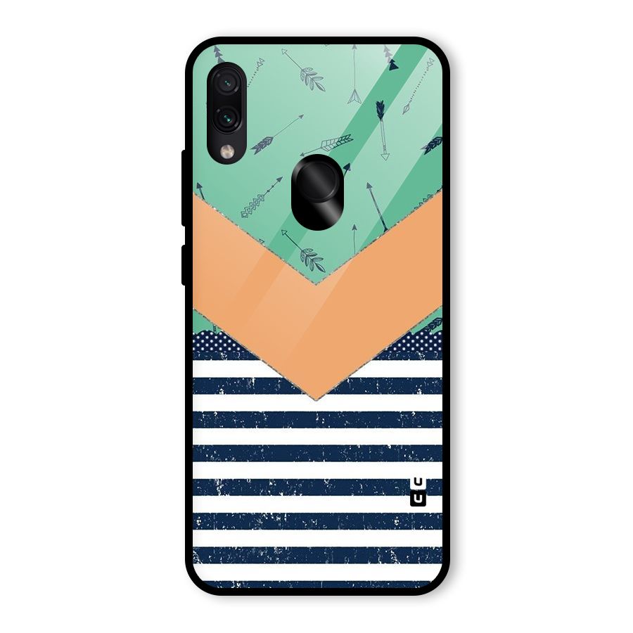 Arrows and Stripes Glass Back Case for Redmi Note 7S