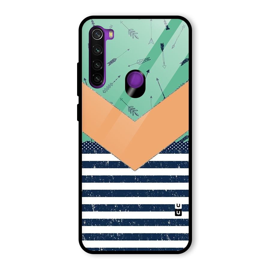 Arrows and Stripes Glass Back Case for Redmi Note 8