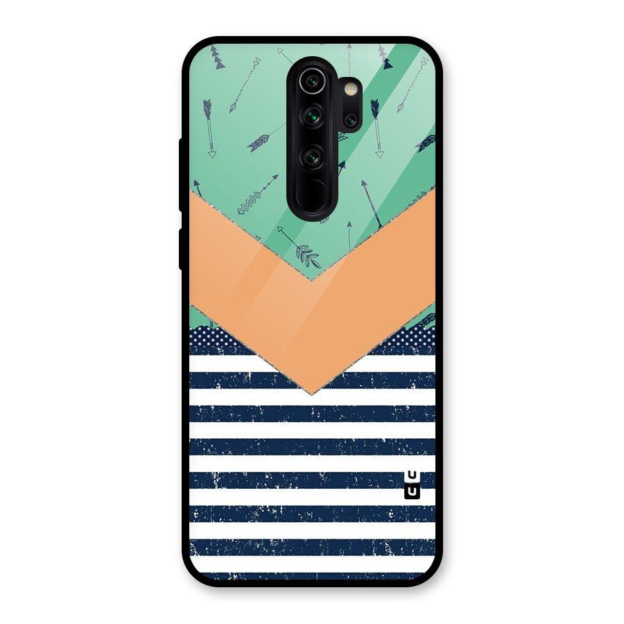 Arrows and Stripes Glass Back Case for Redmi Note 8 Pro