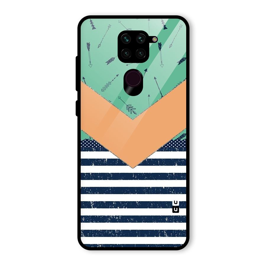 Arrows and Stripes Glass Back Case for Redmi Note 9