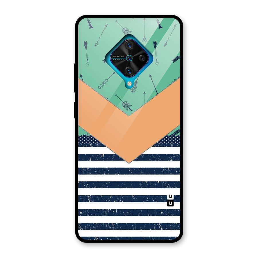 Arrows and Stripes Glass Back Case for Vivo S1 Pro