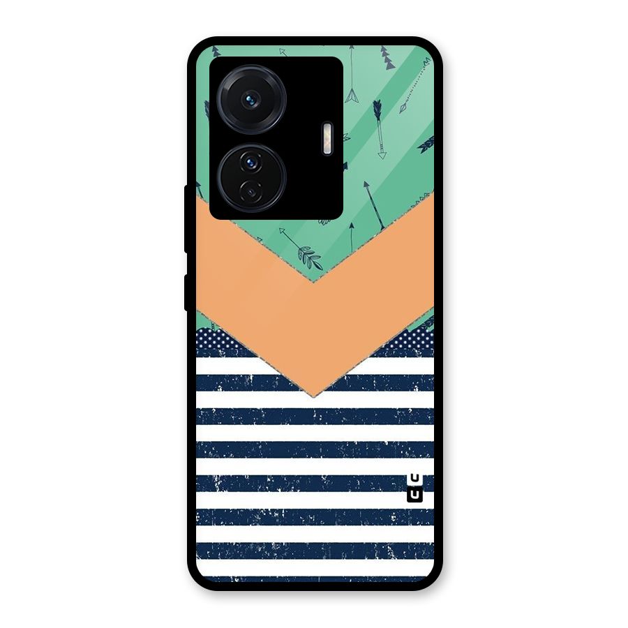 Arrows and Stripes Glass Back Case for Vivo T1 Pro