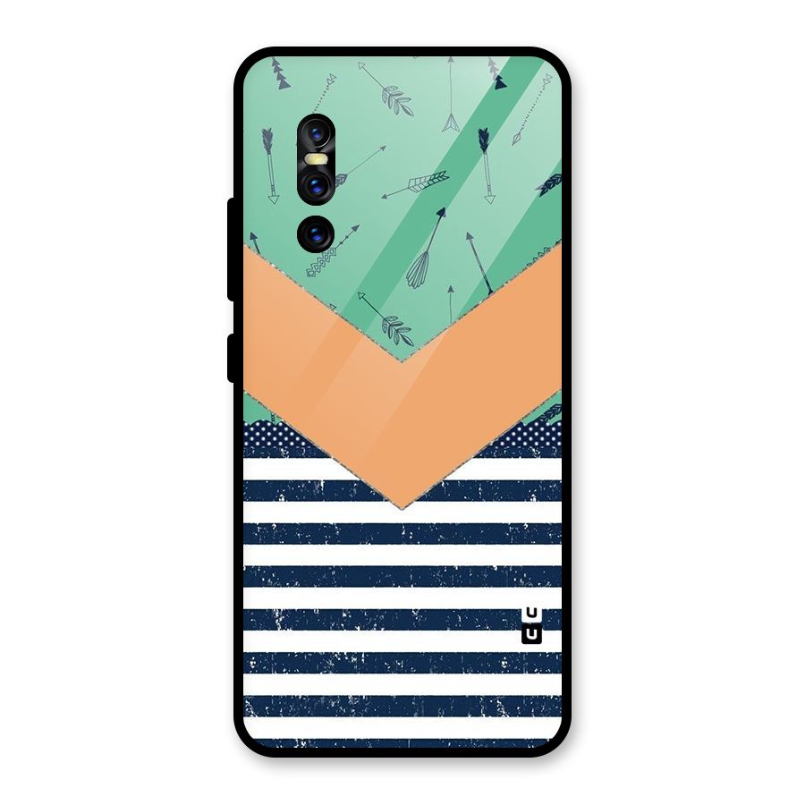 Arrows and Stripes Glass Back Case for Vivo V15 Pro