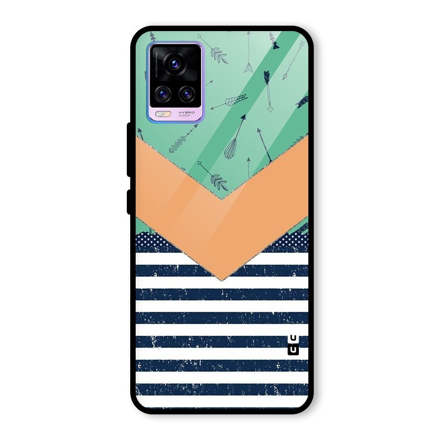 Arrows and Stripes Glass Back Case for Vivo V20 Pro