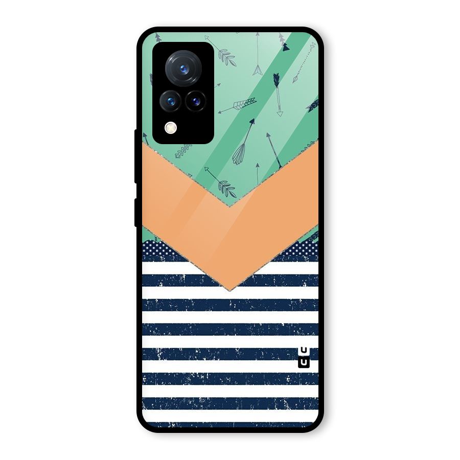 Arrows and Stripes Glass Back Case for Vivo V21 5G