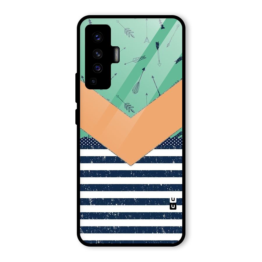 Arrows and Stripes Glass Back Case for Vivo X50
