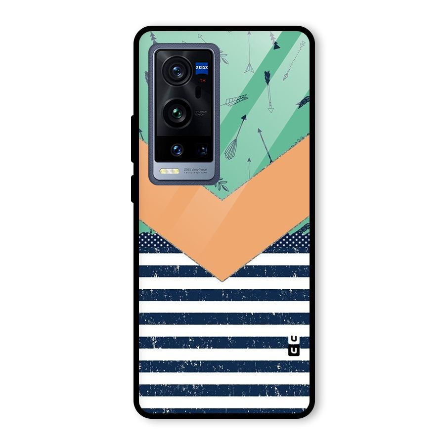 Arrows and Stripes Glass Back Case for Vivo X60 Pro Plus
