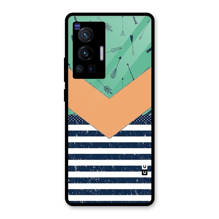 Arrows and Stripes Glass Back Case for Vivo X70 Pro