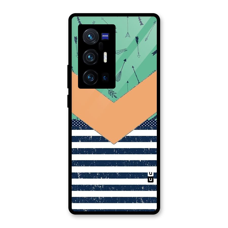 Arrows and Stripes Glass Back Case for Vivo X70 Pro Plus