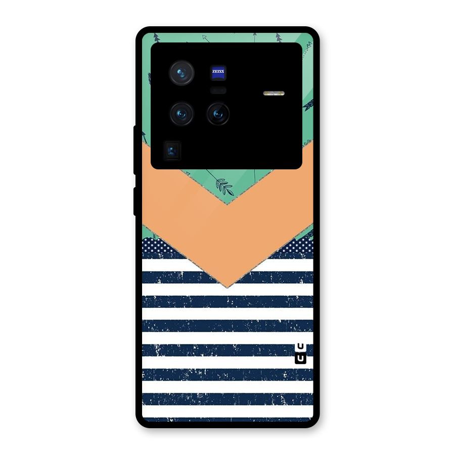 Arrows and Stripes Glass Back Case for Vivo X80 Pro