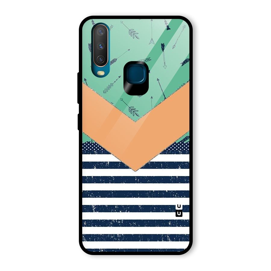 Arrows and Stripes Glass Back Case for Vivo Y15
