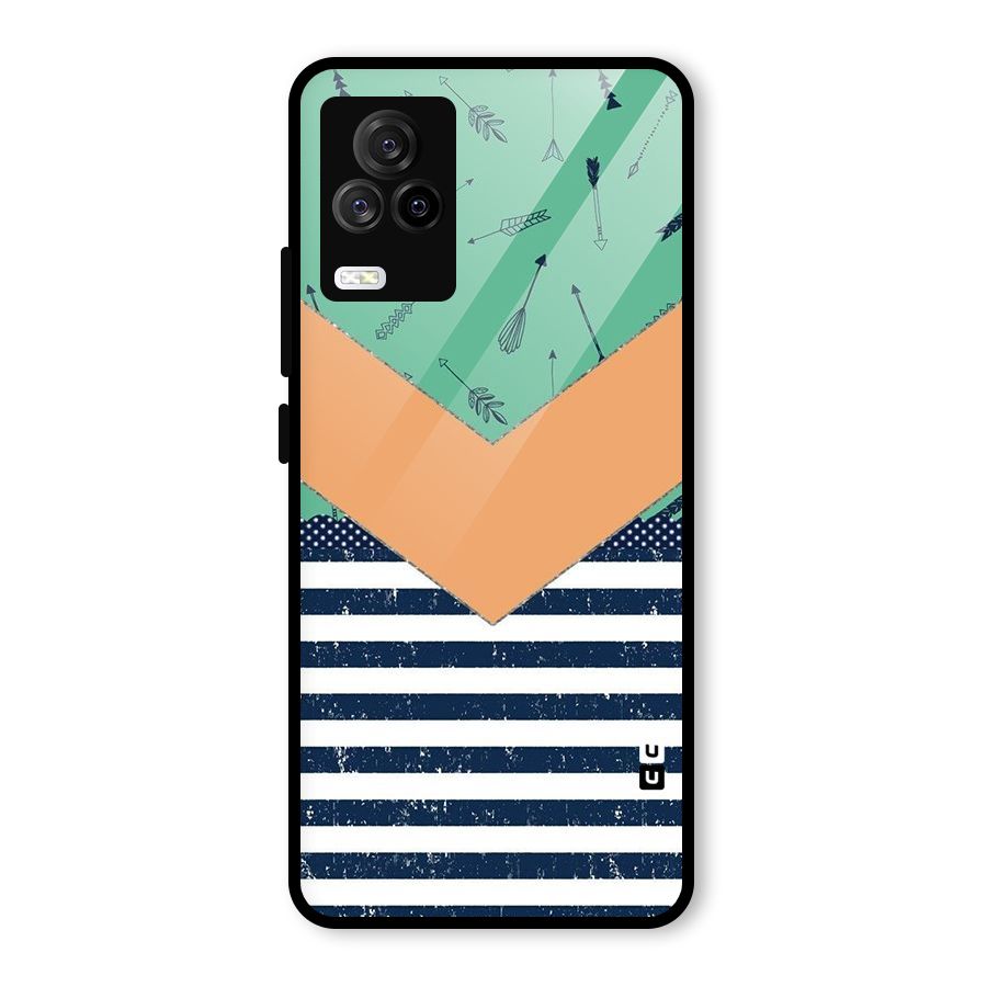Arrows and Stripes Glass Back Case for Vivo iQOO 7 Legend 5G