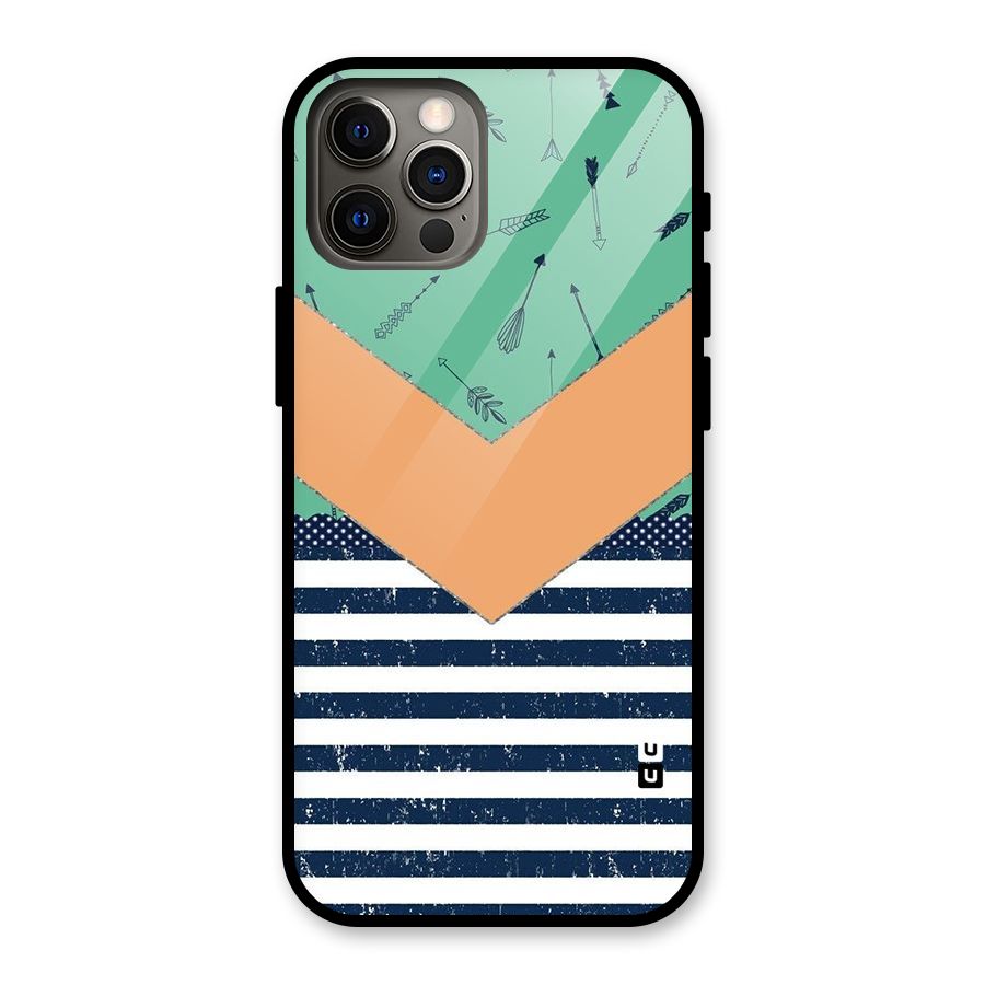 Arrows and Stripes Glass Back Case for iPhone 12 Pro