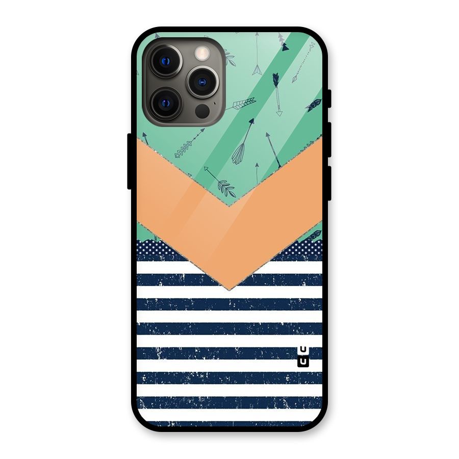 Arrows and Stripes Glass Back Case for iPhone 12 Pro Max