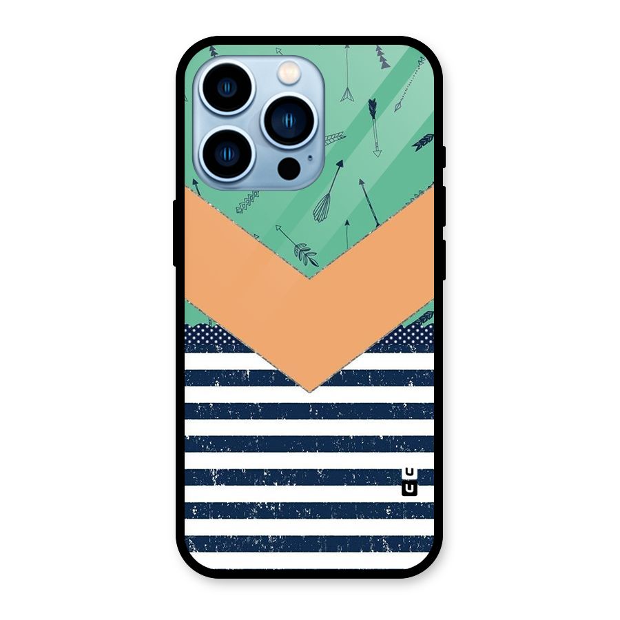 Arrows and Stripes Glass Back Case for iPhone 13 Pro