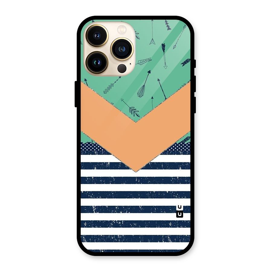 Arrows and Stripes Glass Back Case for iPhone 13 Pro Max