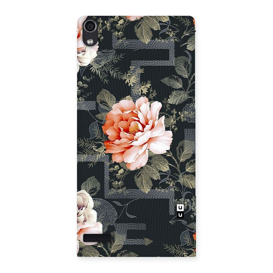 Art And Floral Back Case for Ascend P6