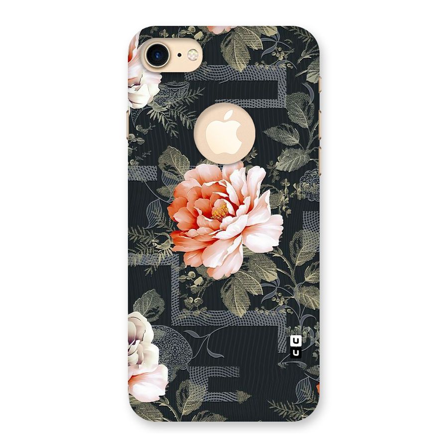 Art And Floral Back Case for iPhone 7 Logo Cut