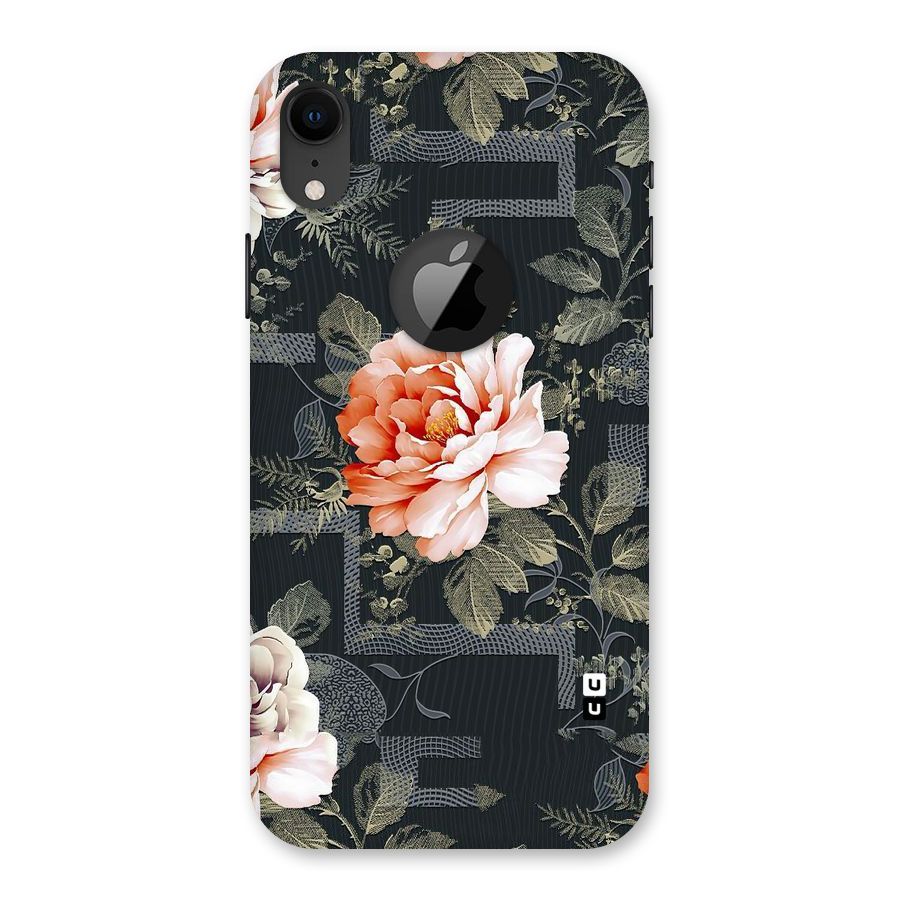 Art And Floral Back Case for iPhone XR Logo Cut