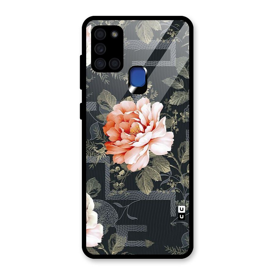 Art And Floral Glass Back Case for Galaxy A21s