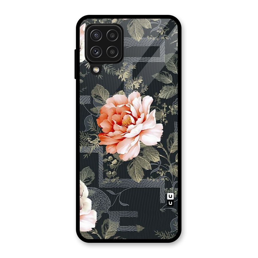 Art And Floral Glass Back Case for Galaxy A22 4G