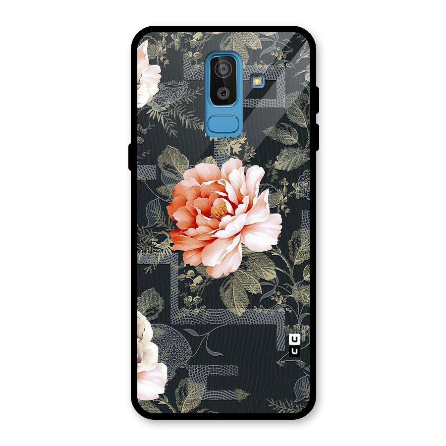 Art And Floral Glass Back Case for Galaxy J8