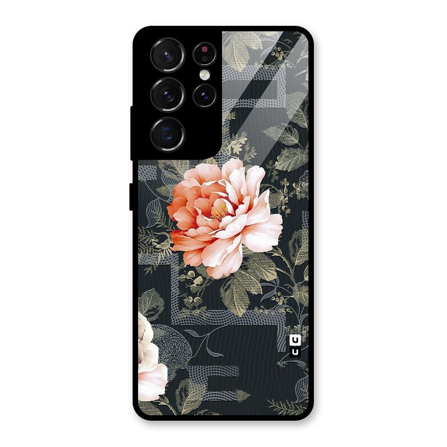 Art And Floral Glass Back Case for Galaxy S21 Ultra 5G