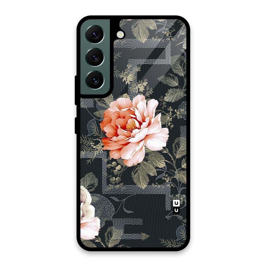 Art And Floral Glass Back Case for Galaxy S22 5G