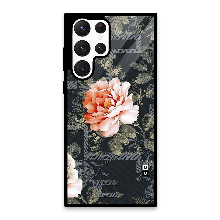Art And Floral Glass Back Case for Galaxy S22 Ultra 5G