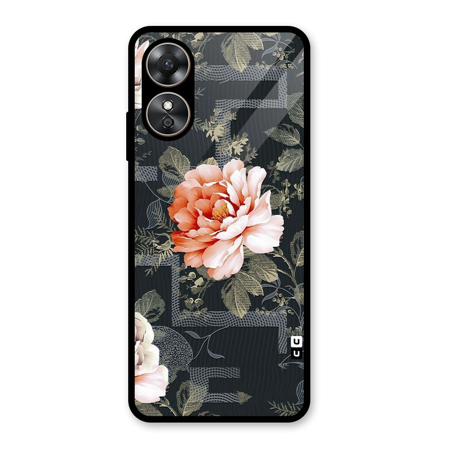 Art And Floral Glass Back Case for Oppo A17