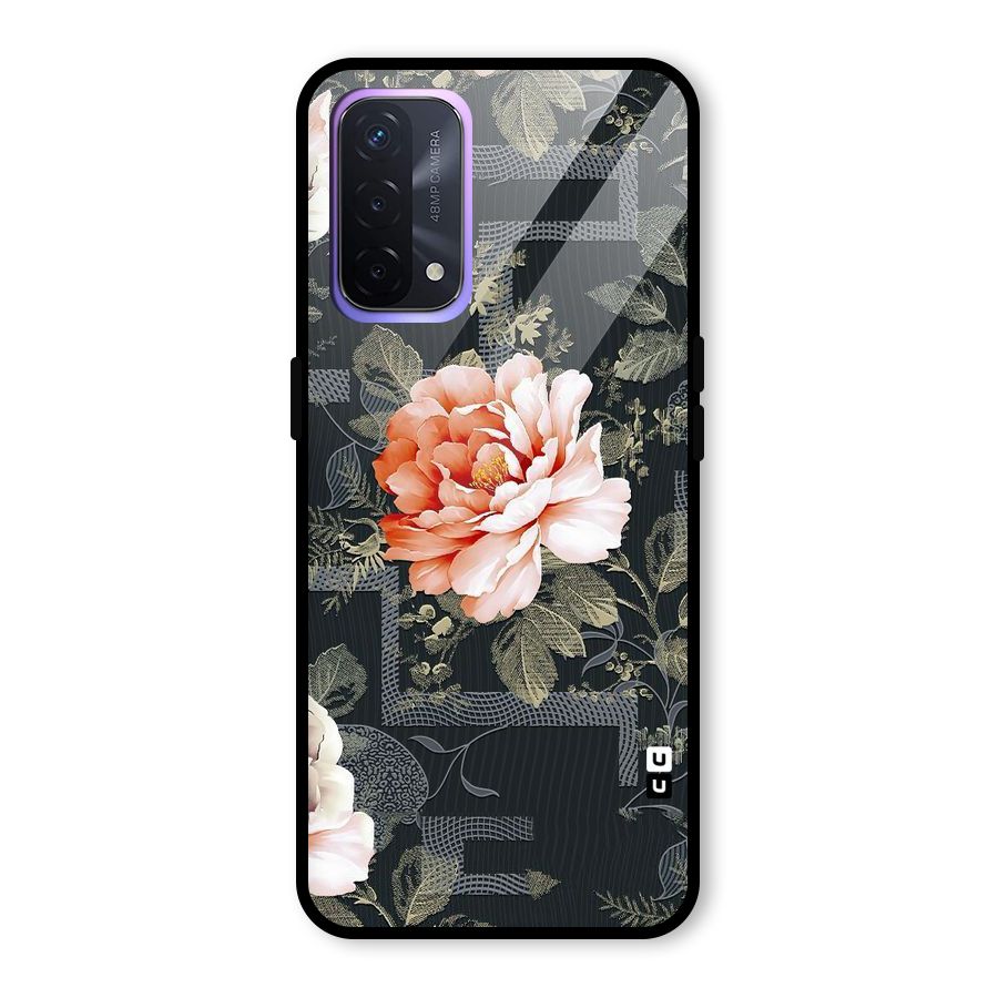Art And Floral Glass Back Case for Oppo A74 5G