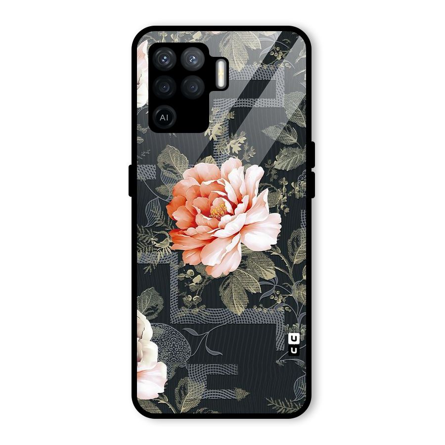 Art And Floral Glass Back Case for Oppo F19 Pro