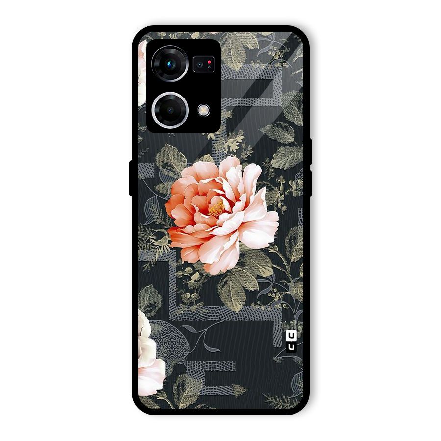 Art And Floral Glass Back Case for Oppo F21 Pro 4G