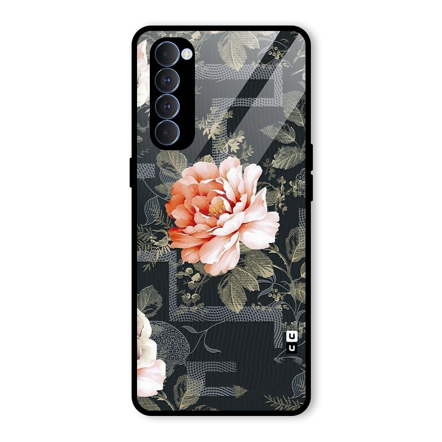 Art And Floral Glass Back Case for Oppo Reno4 Pro