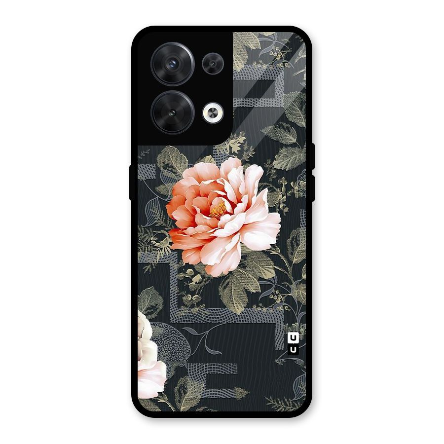 Art And Floral Glass Back Case for Oppo Reno8 5G